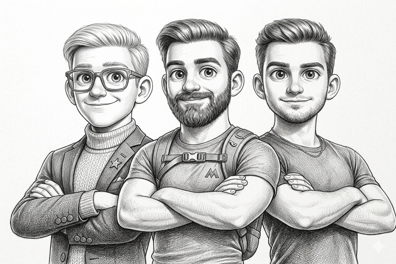 Immerso Deco team — three developers from Wrocław, Poland, the creators of Immerso Deco